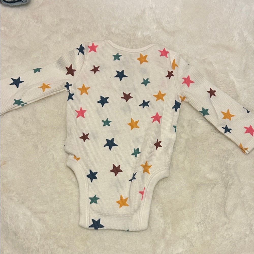 Jumping Beans Starry White Bodysuit